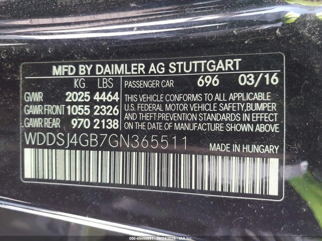 WDDSJ4GB7GN365511 2016 MERCEDES-BENZ CLA 250 photo no. 9