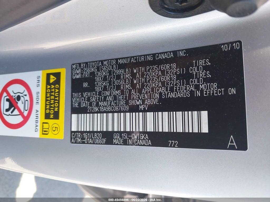 2T2BK1BA9BC087609 2011 LEXUS RX 350 photo no. 9