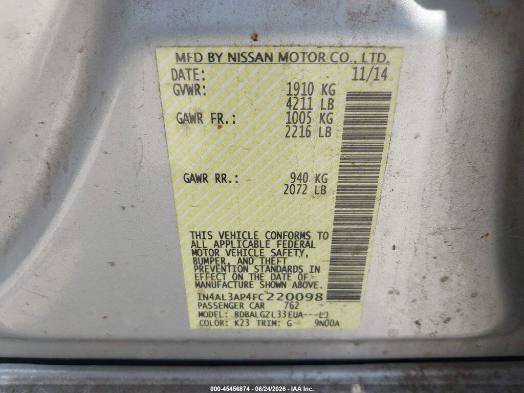 1N4AL3AP4FC220098 2015 NISSAN ALTIMA photo no. 9