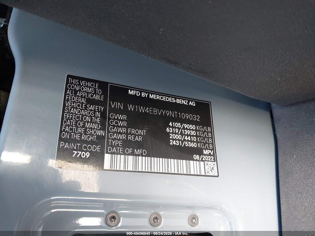 W1W4EBVY9NT109032 2022 MERCEDES-BENZ SPRINTER 2500 photo no. 9