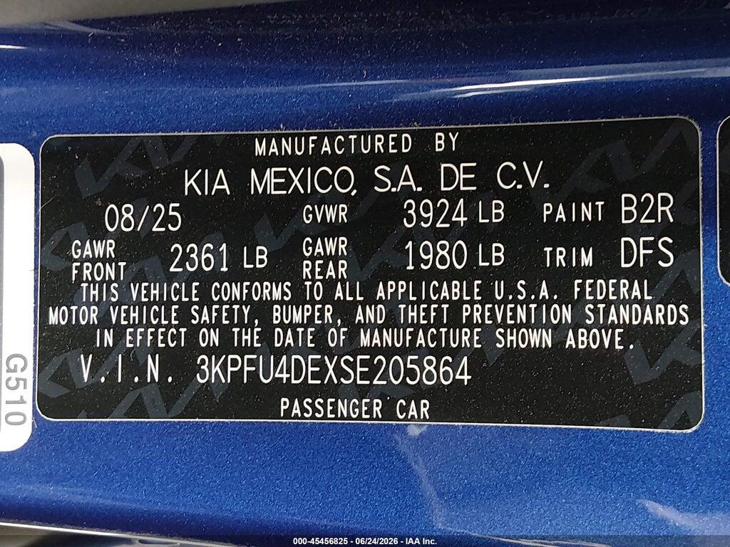3KPFU4DEXSE205864 2025 KIA K4 photo no. 9