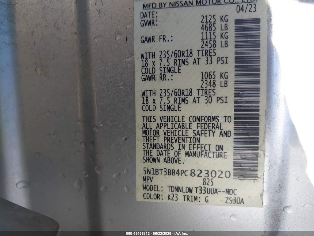 5N1BT3BB4PC823020 2023 NISSAN ROGUE photo no. 9