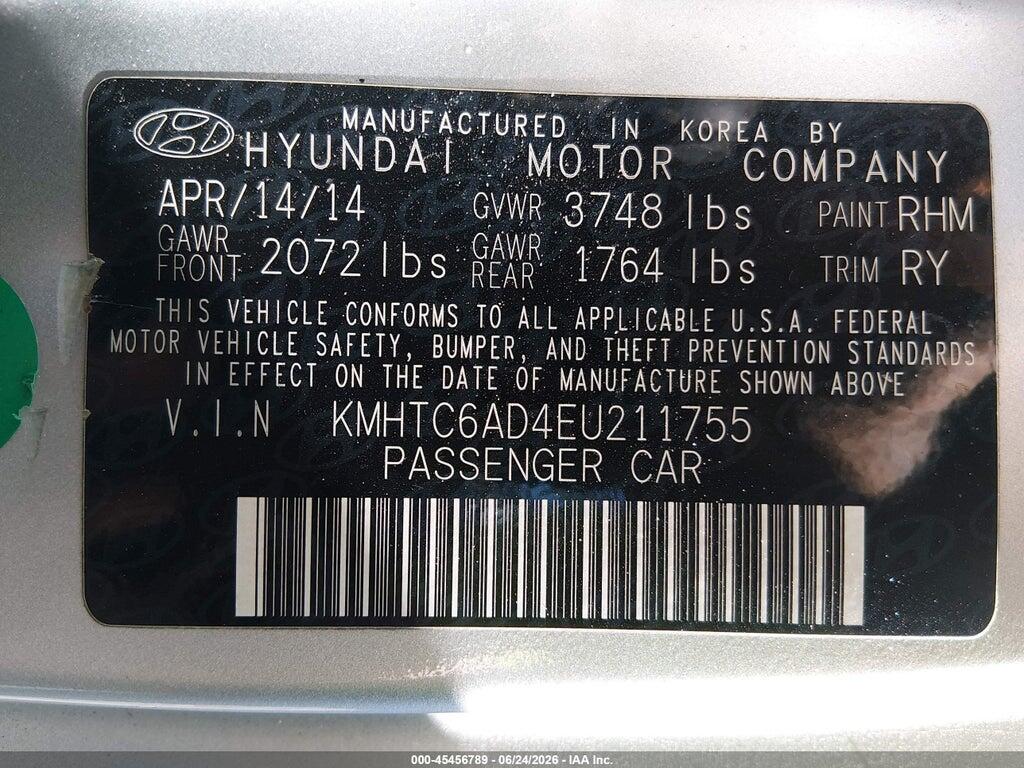 KMHTC6AD4EU211755 2014 HYUNDAI VELOSTER photo no. 9
