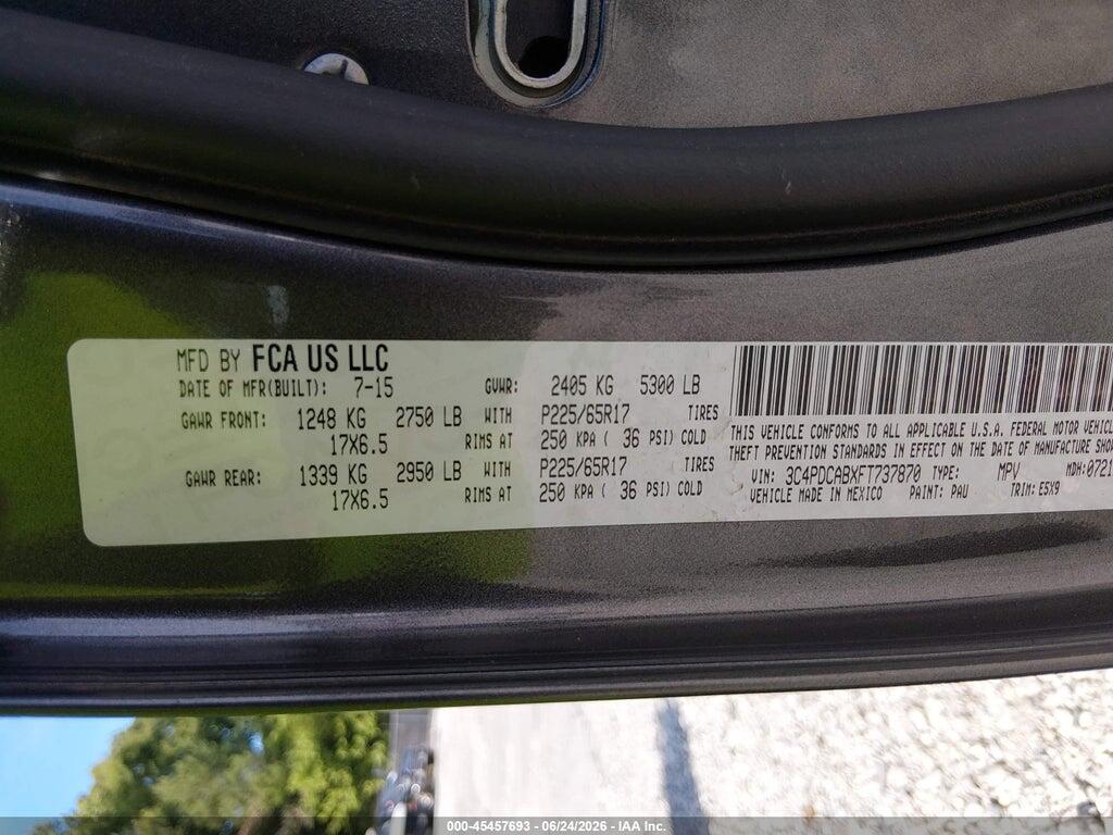 3C4PDCABXFT737870 2015 DODGE JOURNEY photo no. 9