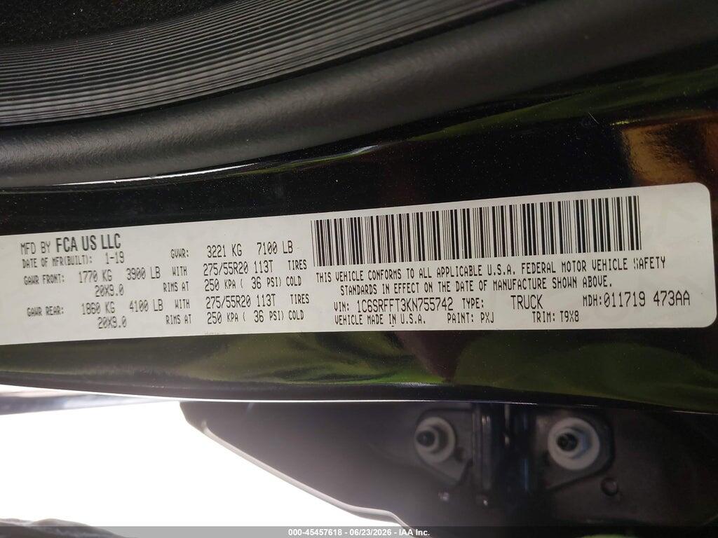 1C6SRFFT3KN755742 2019 RAM 1500 photo no. 9