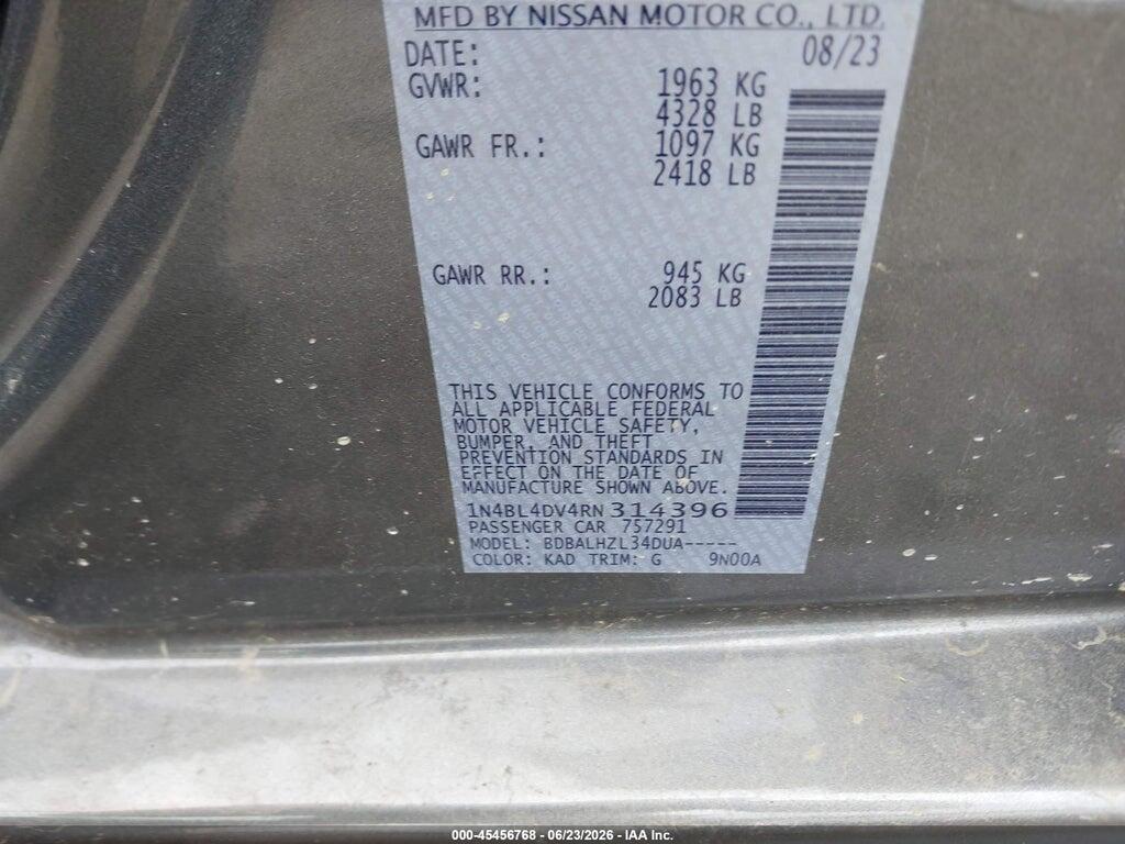 1N4BL4DV4RN314396 2024 NISSAN ALTIMA photo no. 9