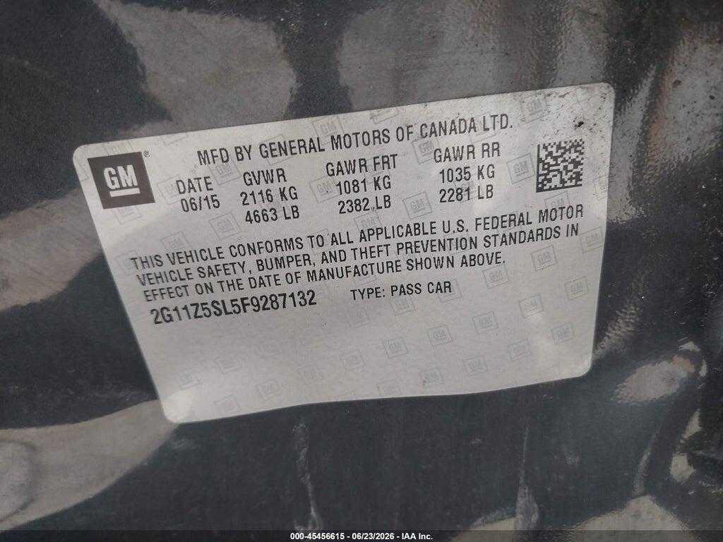 2G11Z5SL5F9287132 2015 CHEVROLET IMPALA photo no. 9