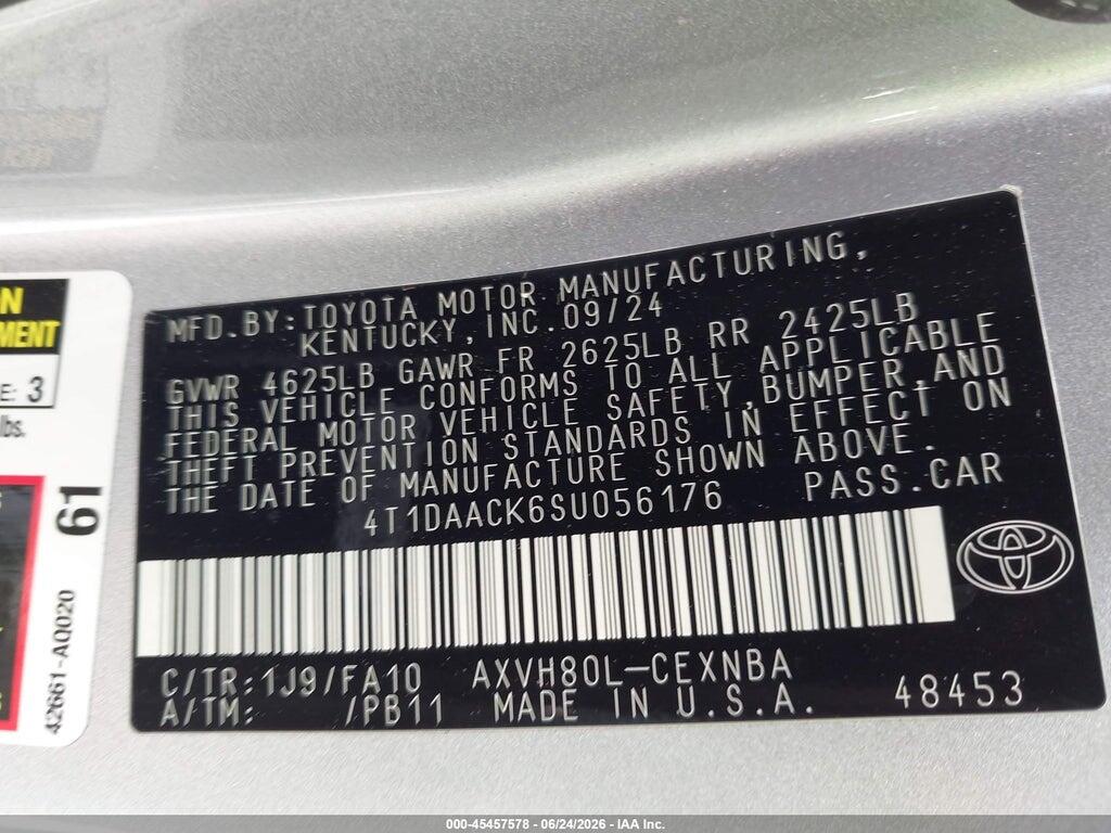 4T1DAACK6SU056176 2025 TOYOTA CAMRY photo no. 9