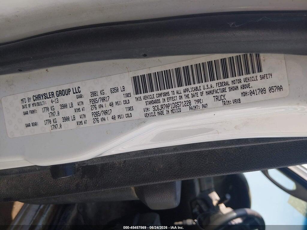 3C6JR7AP1DG571228 2013 RAM 1500 photo no. 9
