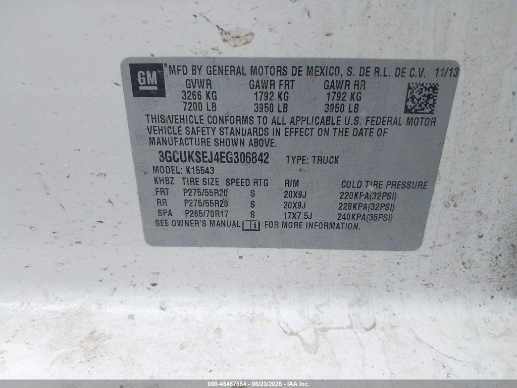 3GCUKSEJ4EG306842 2014 CHEVROLET SILVERADO 1500 photo no. 9