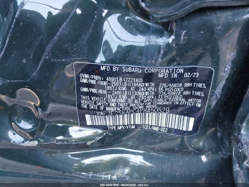 JF2SKAPC4PH450529 2023 SUBARU FORESTER photo no. 9