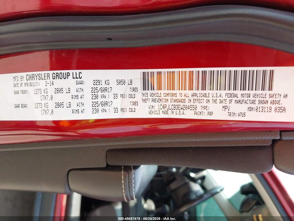 1C4PJLCB3EW204550 2014 JEEP CHEROKEE photo no. 9