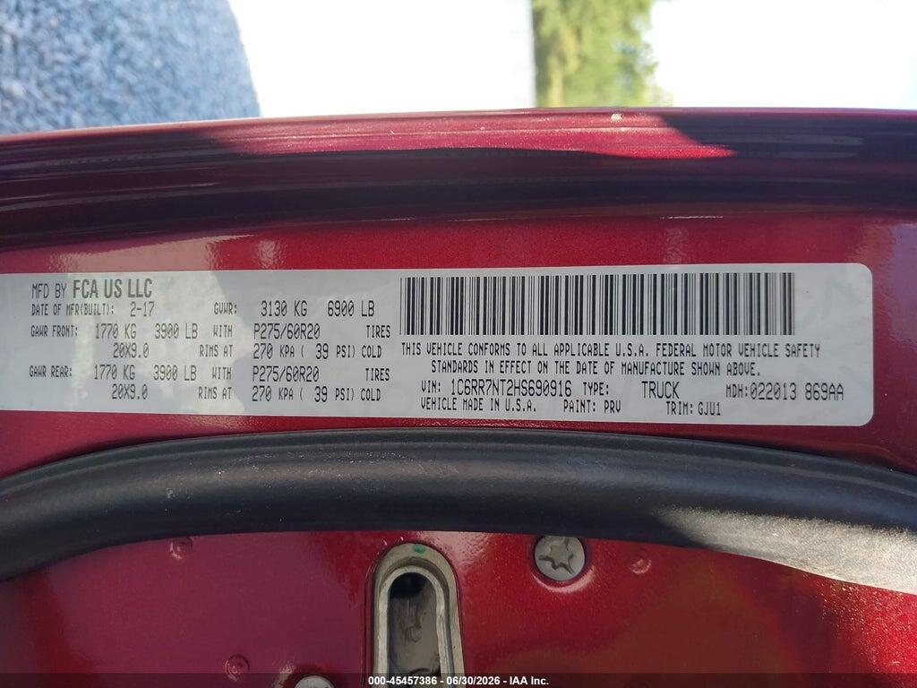 1C6RR7NT2HS690916 2017 RAM 1500 photo no. 9