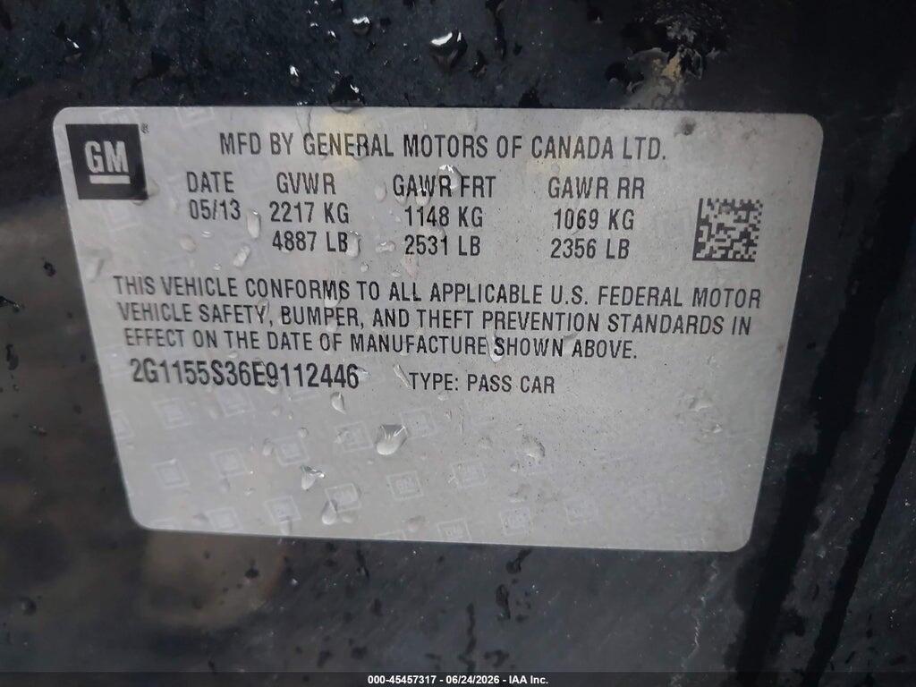 2G1155S36E9112446 2014 CHEVROLET IMPALA photo no. 9