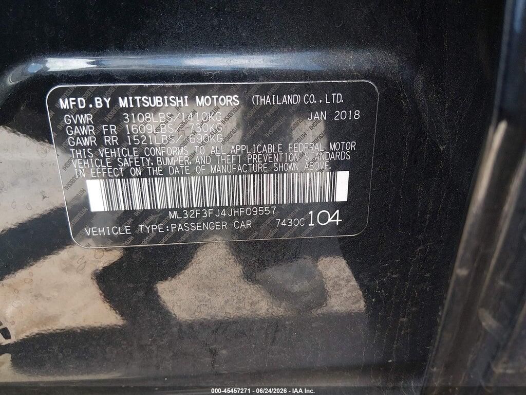 ML32F3FJ4JHF09557 2018 MITSUBISHI MIRAGE G4 photo no. 9