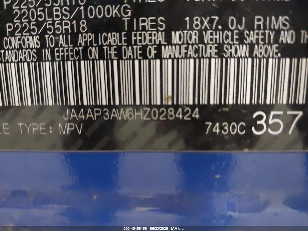 JA4AP3AW6HZ028424 2017 MITSUBISHI OUTLANDER SPORT photo no. 9