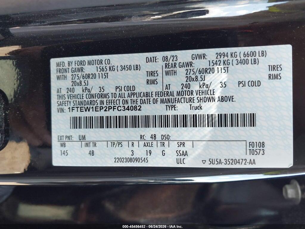 1FTEW1EP2PFC34082 2023 FORD F-150 photo no. 9