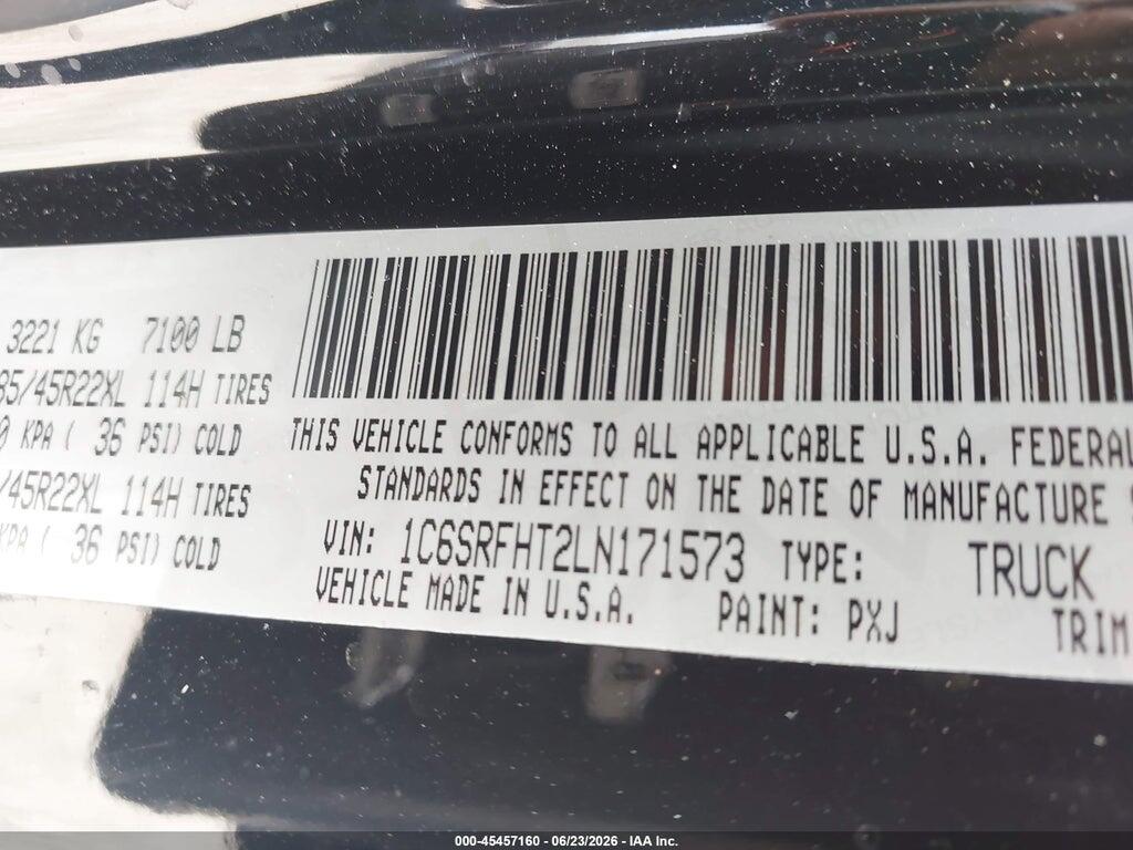 1C6SRFHT2LN171573 2020 RAM 1500 photo no. 9