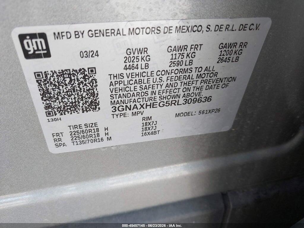 3GNAXHEG5RL309636 2024 CHEVROLET EQUINOX photo no. 9