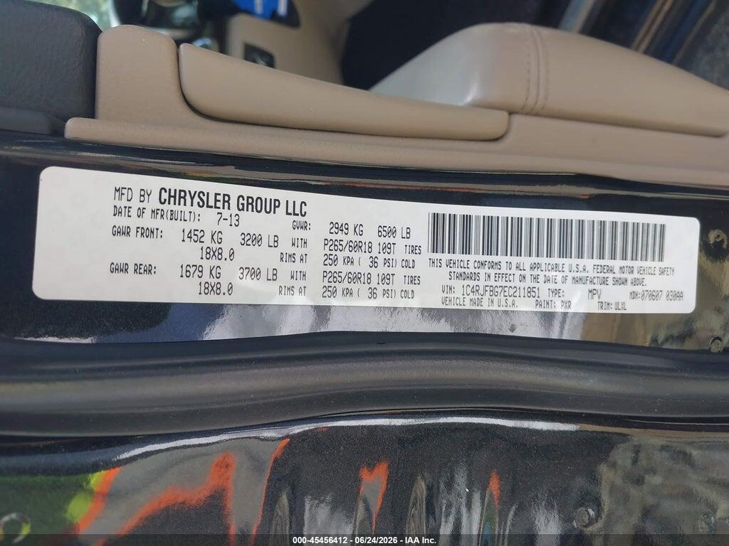 1C4RJFBG7EC211851 2014 JEEP GRAND CHEROKEE photo no. 9