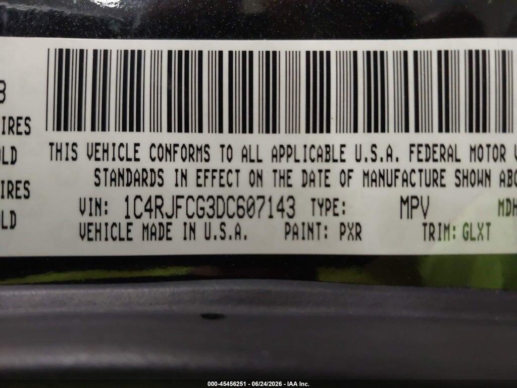 1C4RJFCG3DC607143 2013 JEEP GRAND CHEROKEE photo no. 9