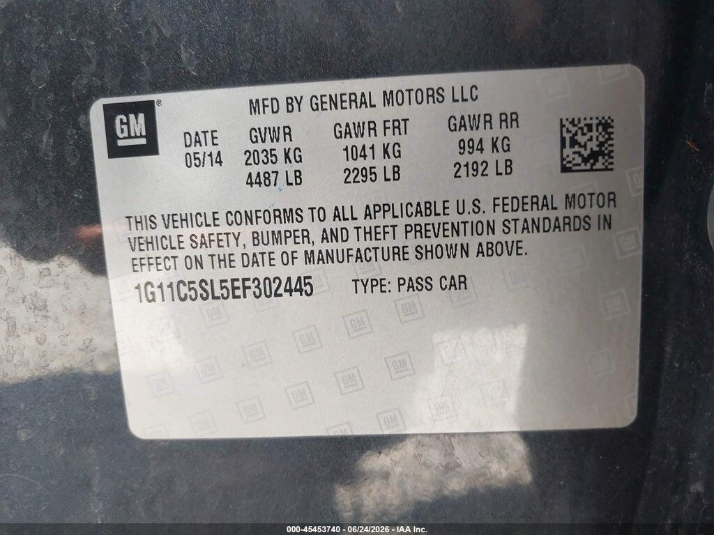 1G11C5SL5EF302445 2014 CHEVROLET MALIBU photo no. 9
