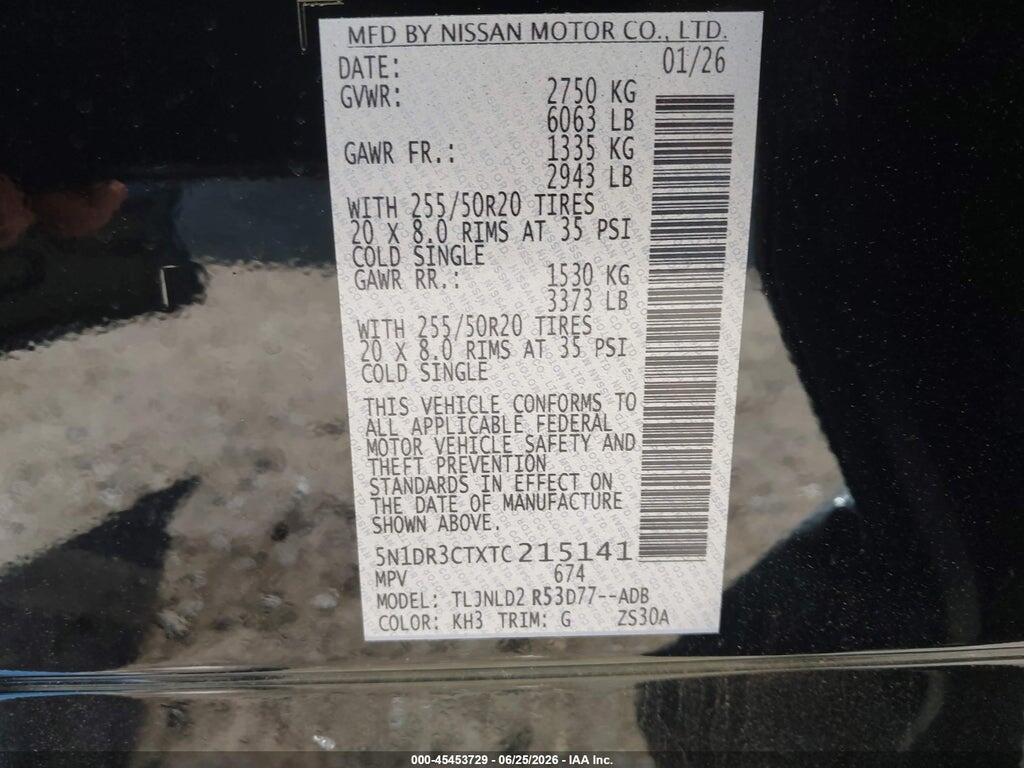 5N1DR3CTXTC215141 2026 NISSAN PATHFINDER photo no. 9
