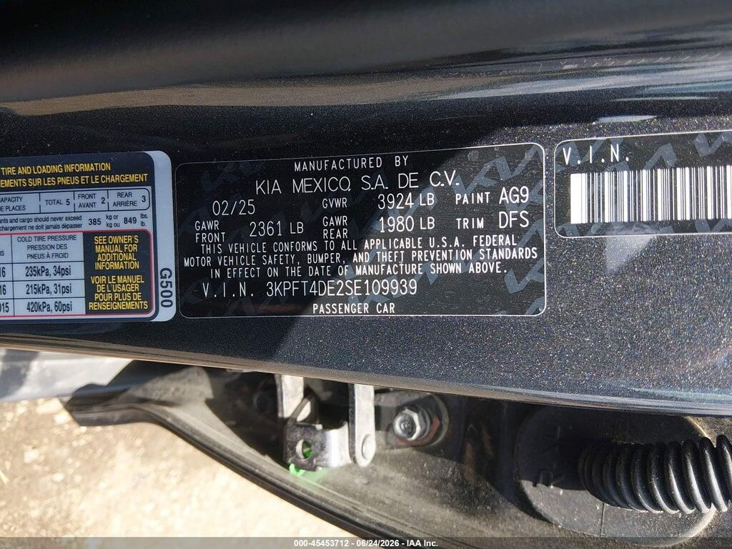 3KPFT4DE2SE109939 2025 KIA K4 photo no. 9