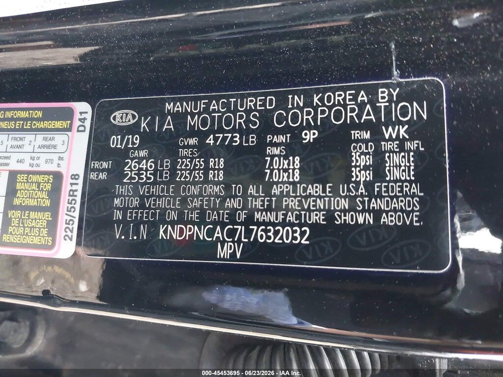KNDPNCAC7L7632032 2020 KIA SPORTAGE photo no. 9