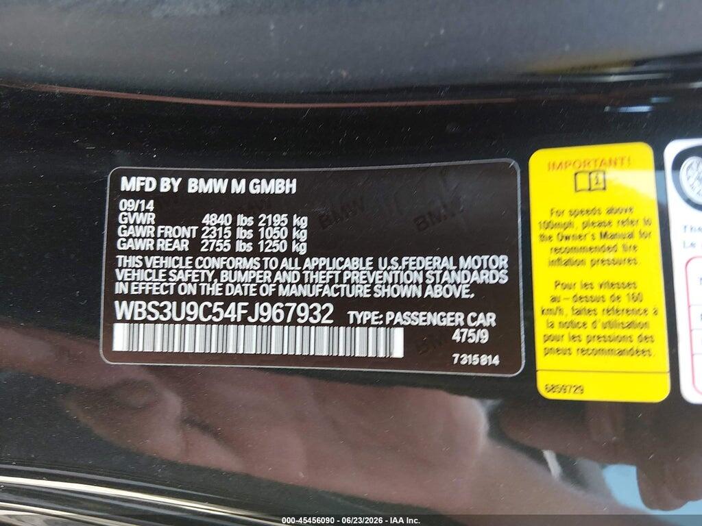 WBS3U9C54FJ967932 2015 BMW M4 photo no. 9