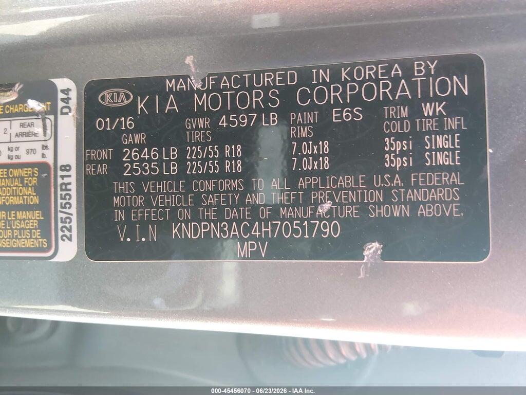 KNDPN3AC4H7051790 2017 KIA SPORTAGE photo no. 9