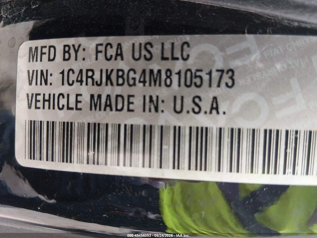 1C4RJKBG4M8105173 2021 JEEP GRAND CHEROKEE L photo no. 9