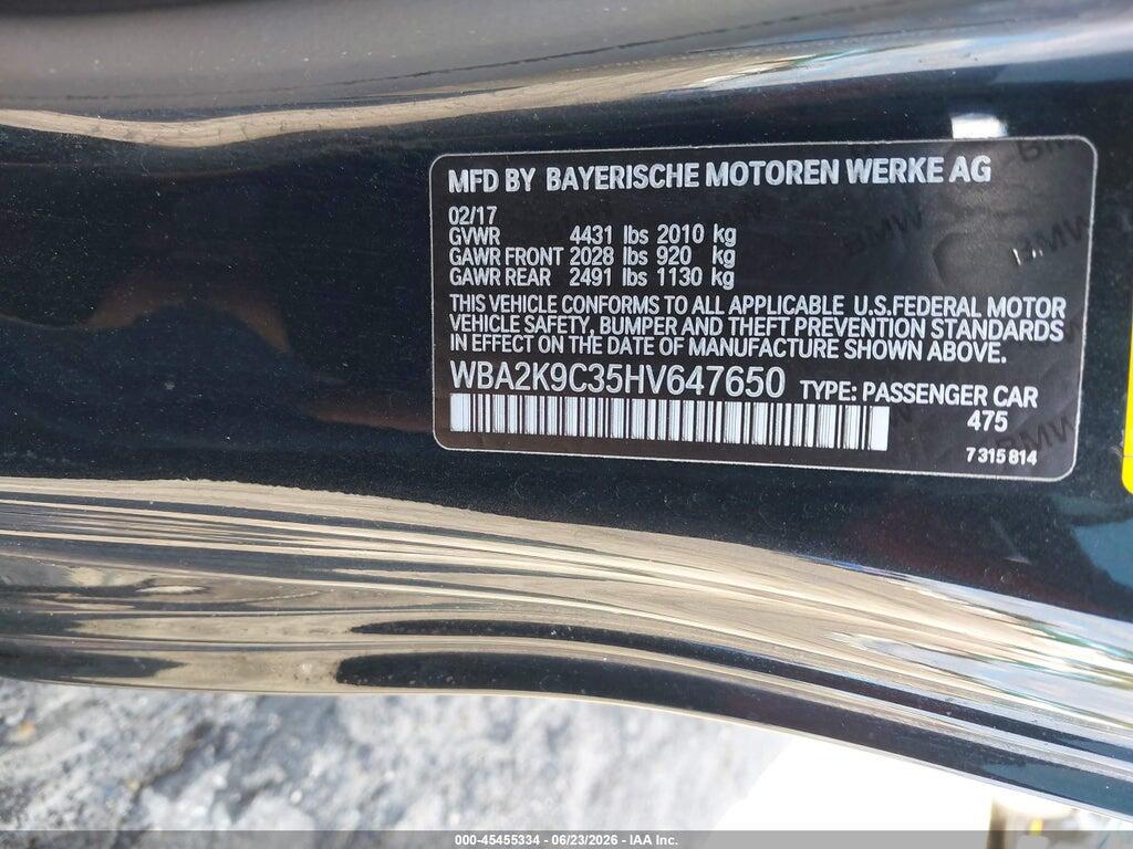WBA2K9C35HV647650 2017 BMW 230I photo no. 9