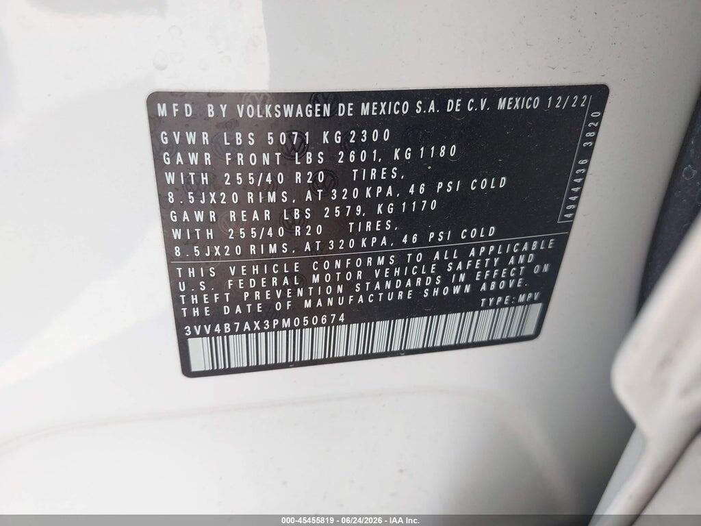 3VV4B7AX3PM050674 2023 VOLKSWAGEN TIGUAN photo no. 9