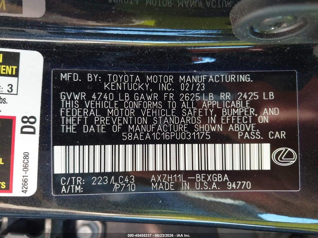 58AEA1C16PU031175 2023 LEXUS ES 300H photo no. 9