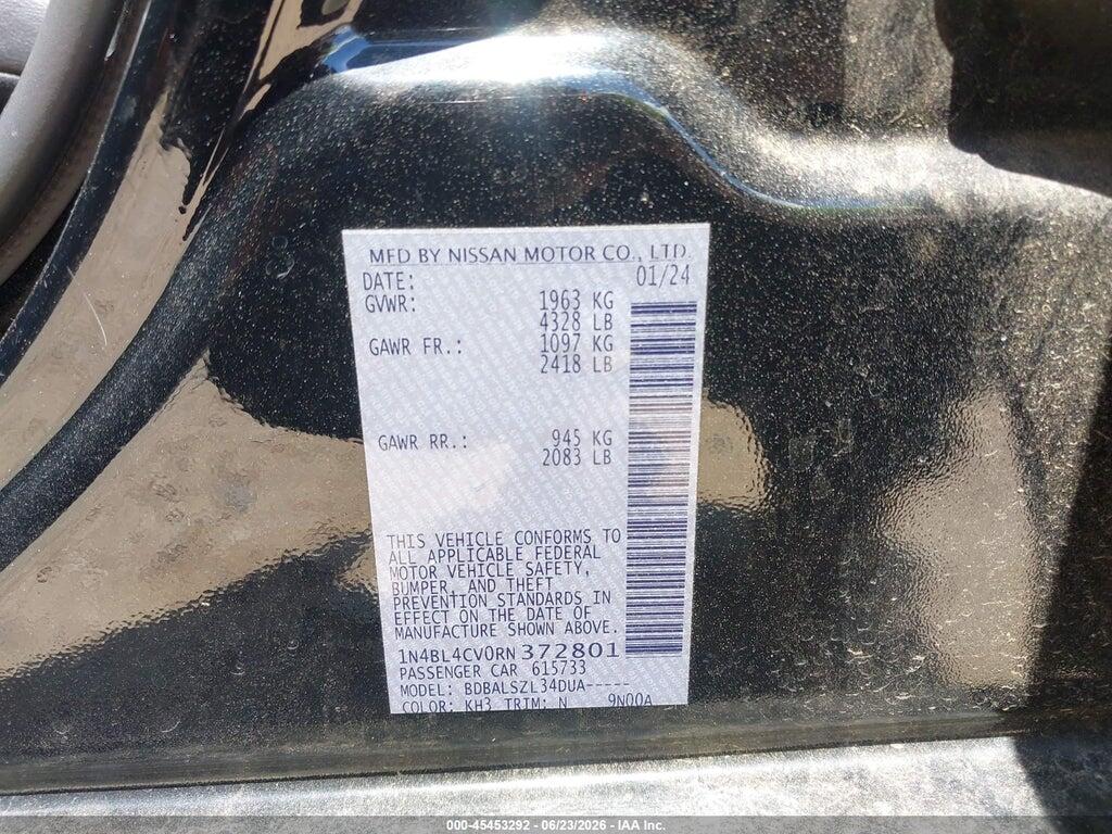 1N4BL4CV0RN372801 2024 NISSAN ALTIMA photo no. 9