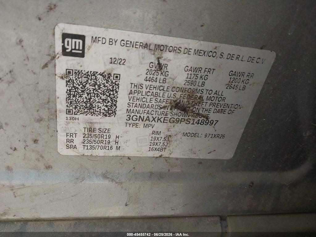3GNAXKEG9PS148997 2023 CHEVROLET EQUINOX photo no. 9