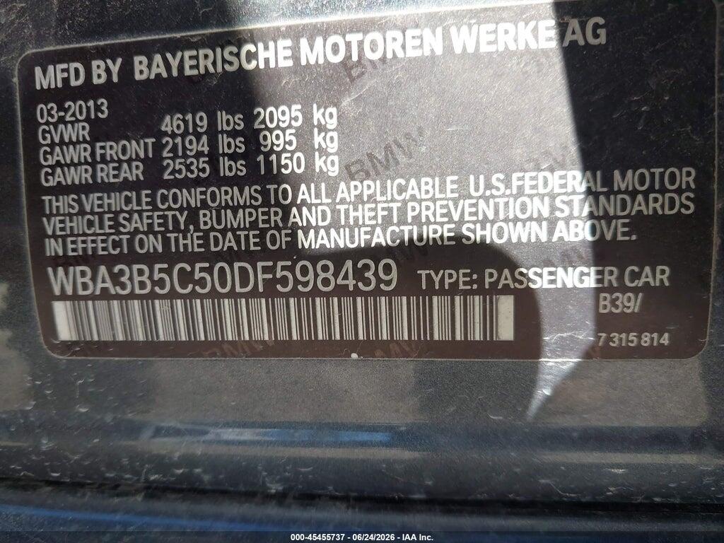 WBA3B5C50DF598439 2013 BMW 328I photo no. 9