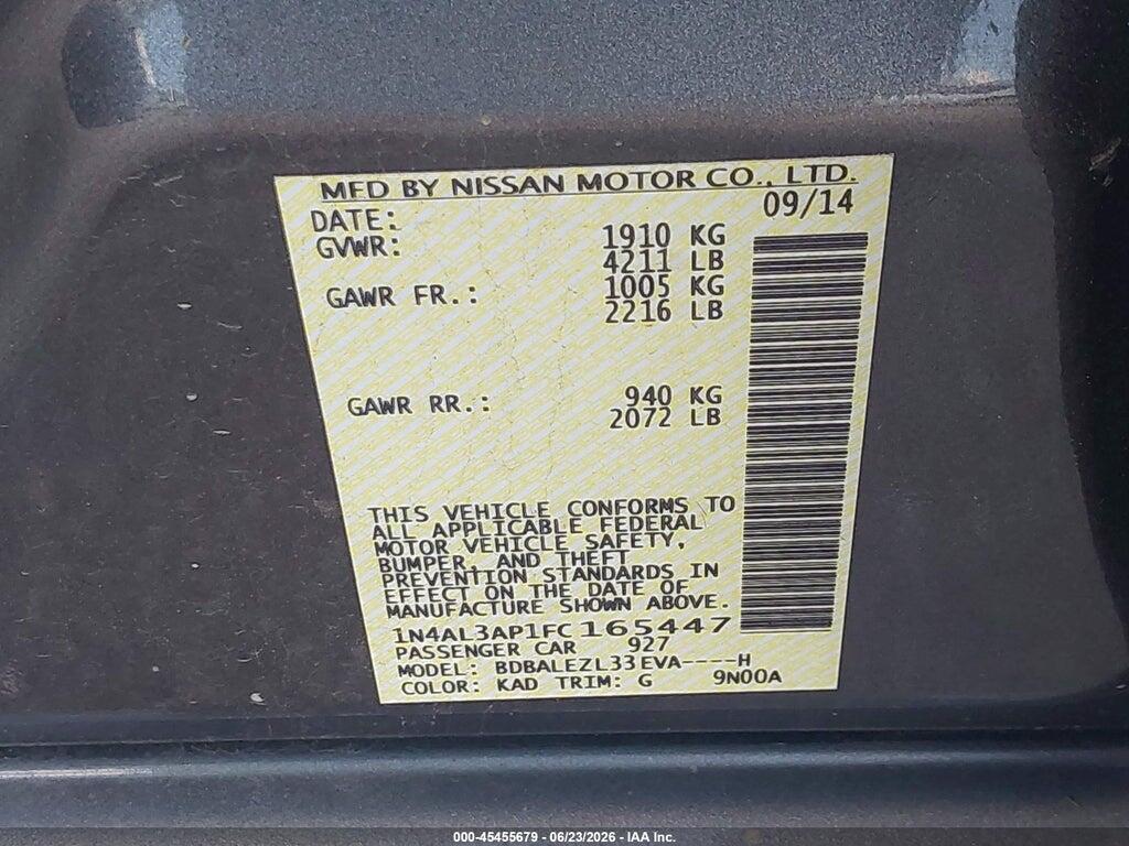 1N4AL3AP1FC165447 2015 NISSAN ALTIMA photo no. 9