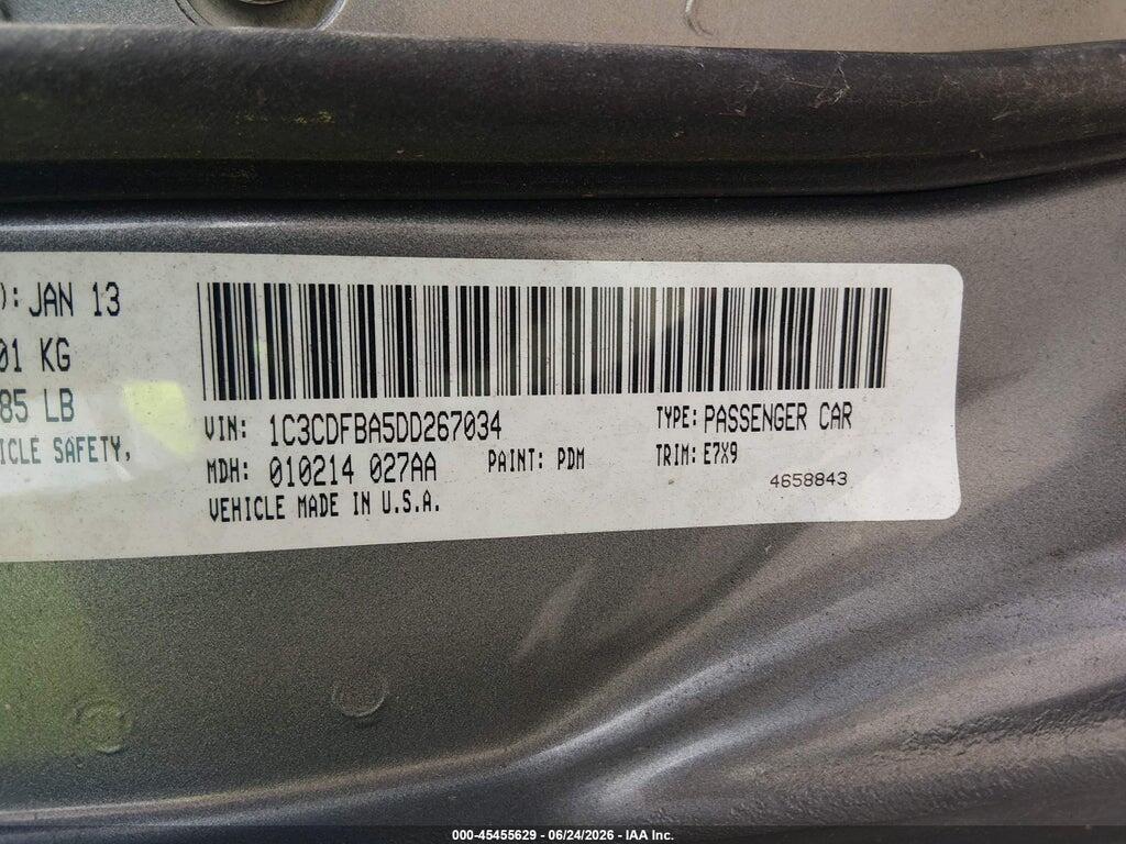 1C3CDFBA5DD267034 2013 DODGE DART photo no. 9