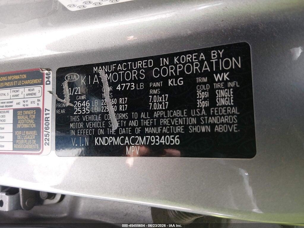 KNDPMCAC2M7934056 2021 KIA SPORTAGE photo no. 9