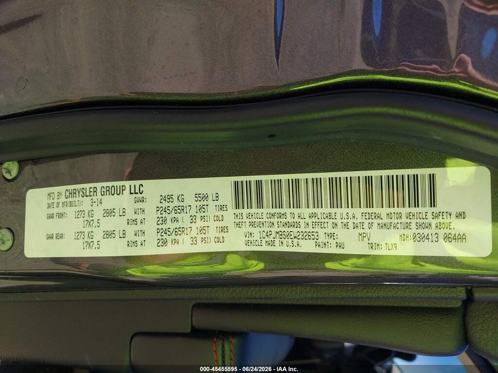 1C4PJMBS0EW232653 2014 JEEP CHEROKEE photo no. 9