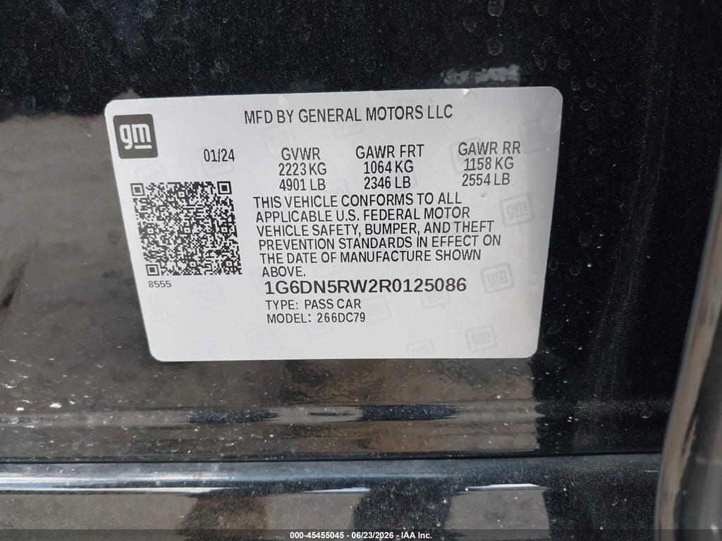 1G6DN5RW2R0125086 2024 CADILLAC CT5 photo no. 9