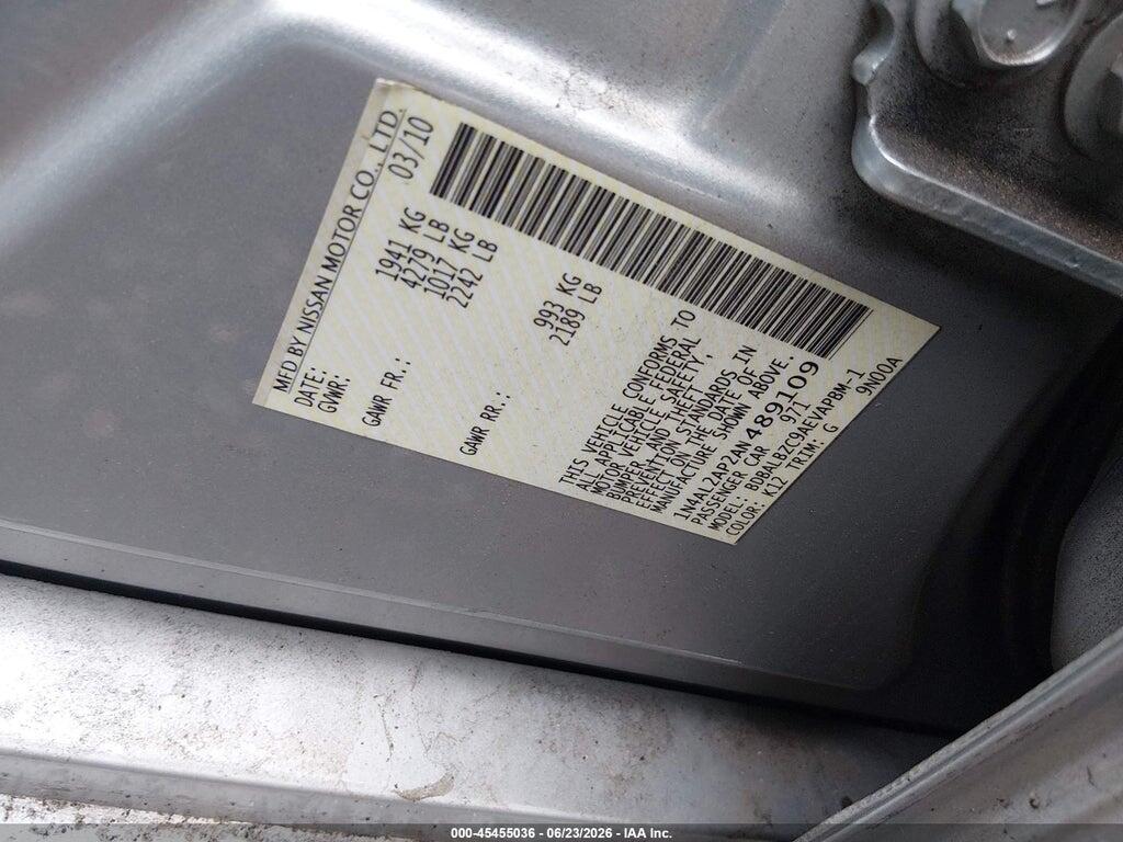1N4AL2AP2AN489109 2010 NISSAN ALTIMA photo no. 9