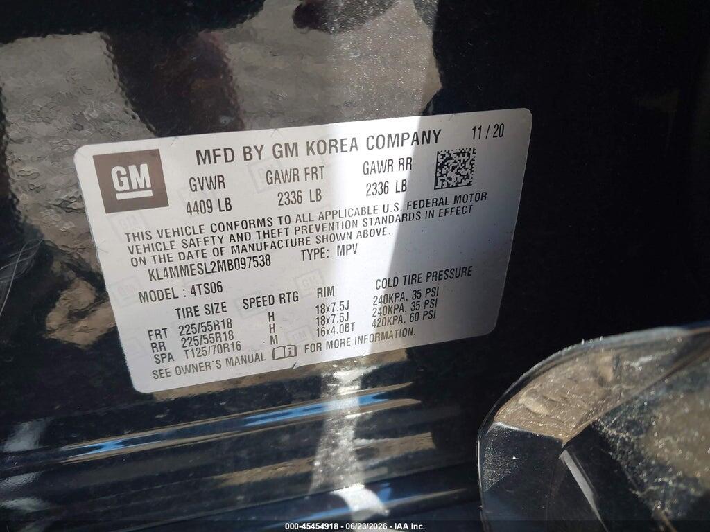 KL4MMESL2MB097538 2021 BUICK ENCORE GX photo no. 9