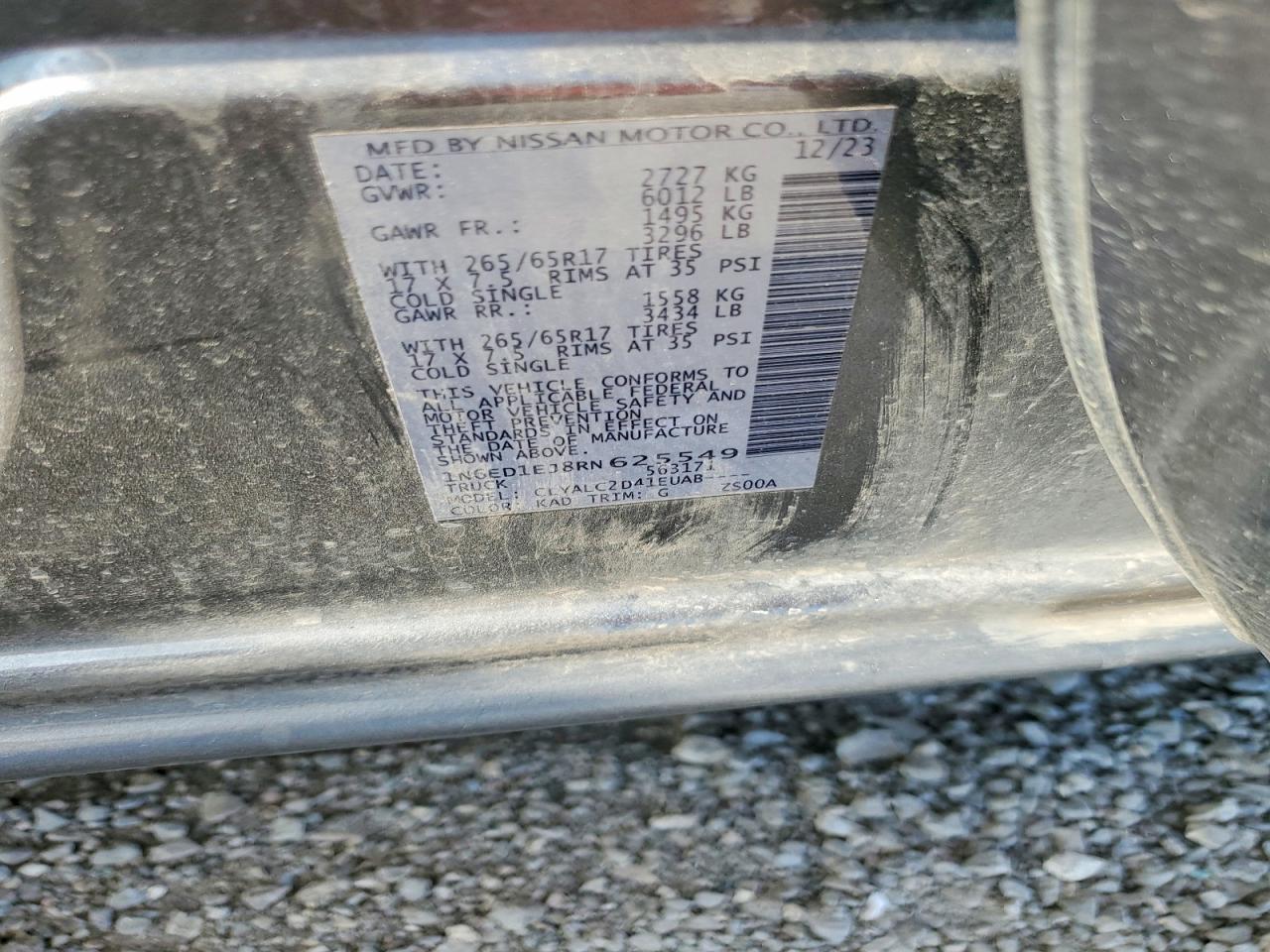 2024 NISSAN FRONTIER SV — Фото 12 из 12