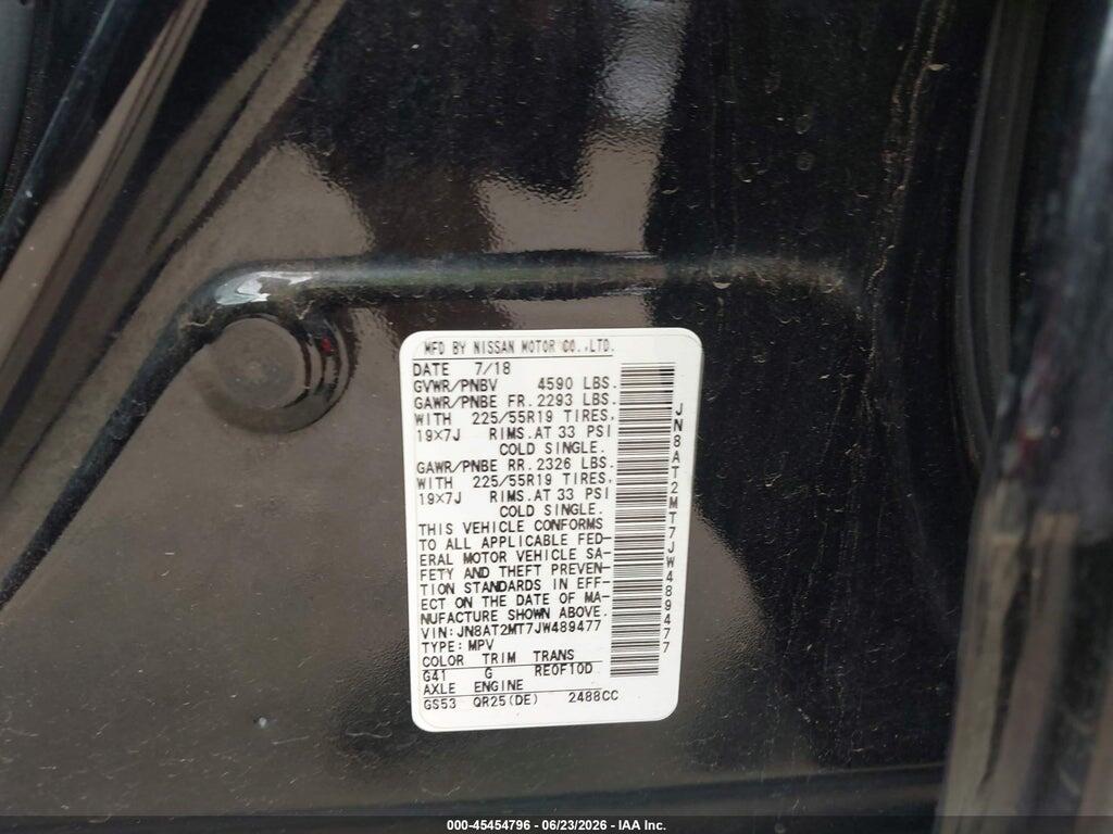 JN8AT2MT7JW489477 2018 NISSAN ROGUE photo no. 9