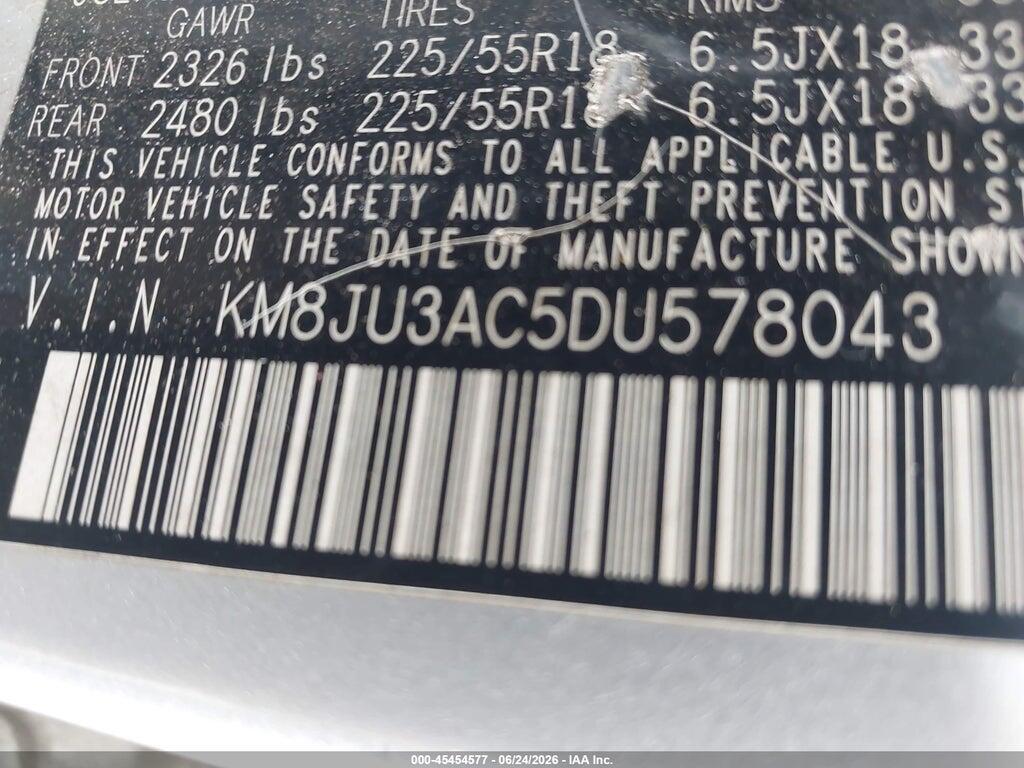 KM8JU3AC5DU578043 2013 HYUNDAI TUCSON photo no. 9