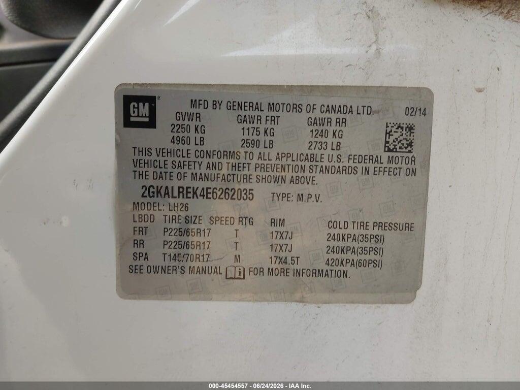 2GKALREK4E6262035 2014 GMC TERRAIN photo no. 9