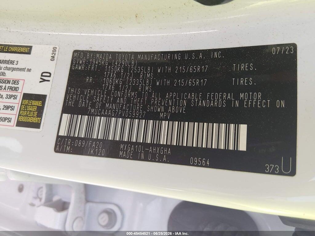 7MUCAAAG7PV059927 2023 TOYOTA COROLLA CROSS photo no. 9
